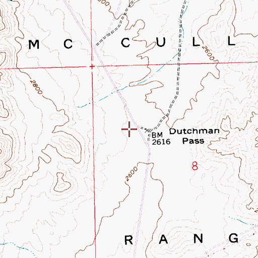 Topographic Map of Dutchman Pass, NV