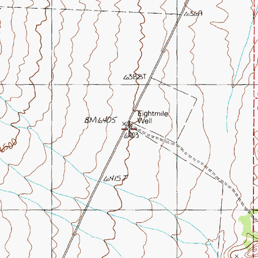 Topographic Map of Eightmile Well, NV