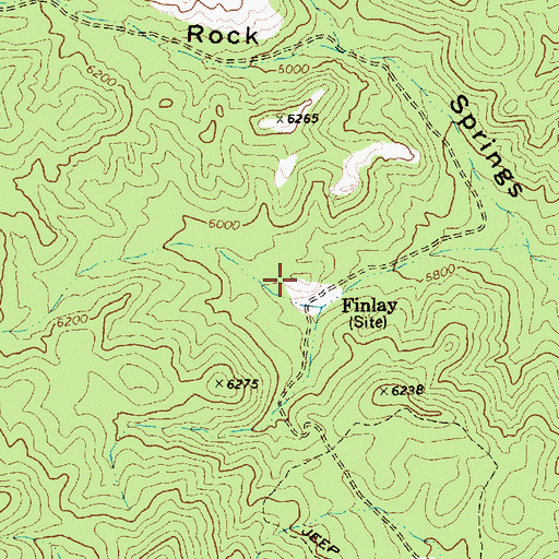 Topographic Map of Finlay (historical), NV