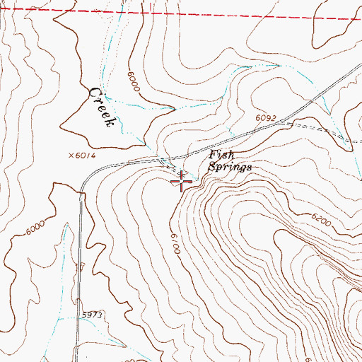 Topographic Map of Fish Springs, NV