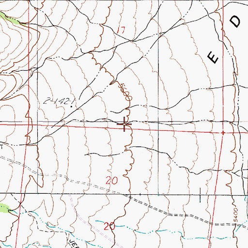 Topographic Map of Florence Canyon, NV