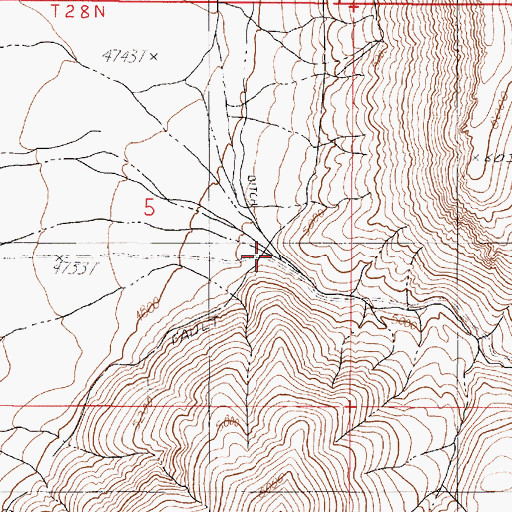 Topographic Map of Golconda Canyon, NV