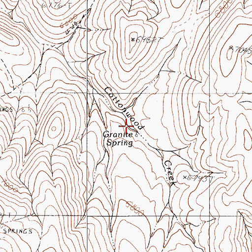 Topographic Map of Granite Spring, NV