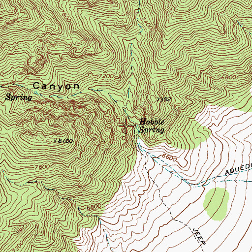 Topographic Map of Hobble Spring, NV