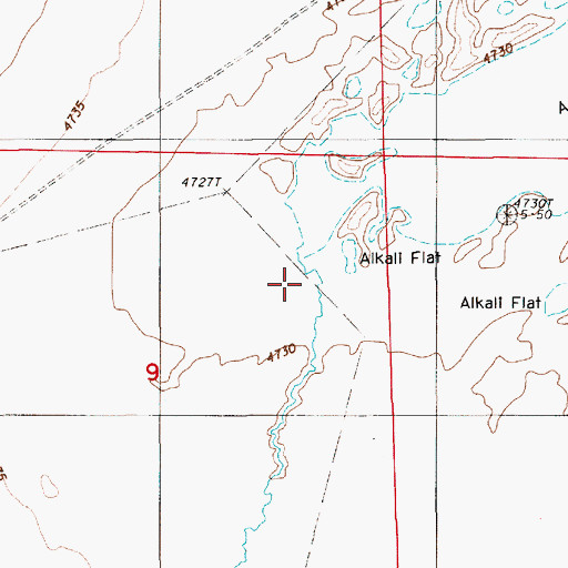 Topographic Map of Indian Creek, NV