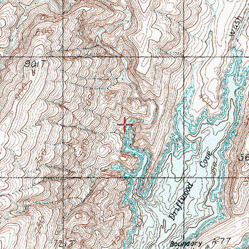 Topographic Map of Indian Hills Wash, NV