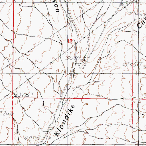 Topographic Map of Leach Canyon, NV