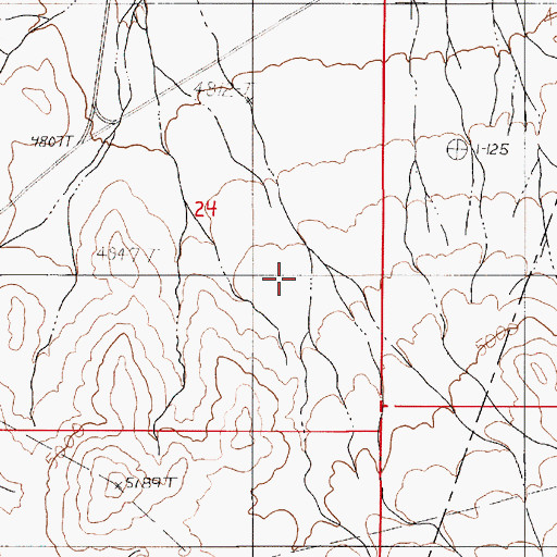 Topographic Map of Lone Canyon, NV