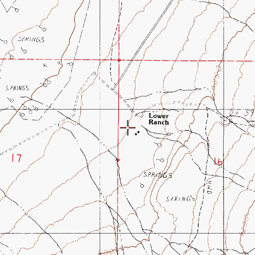 Topographic Map of Lower Ranch, NV