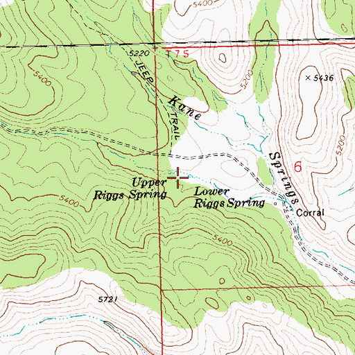 Topographic Map of Lower Riggs Spring, NV
