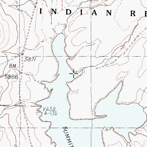 Topographic Map of Mahogany Creek, NV
