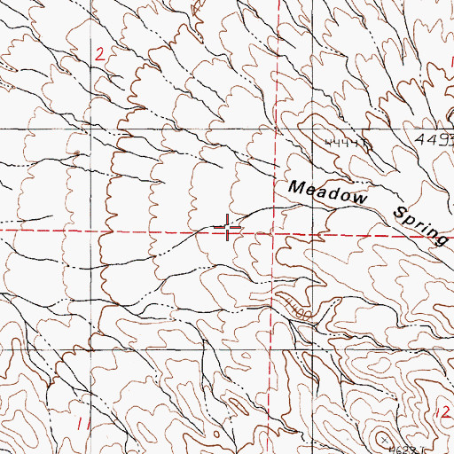 Topographic Map of Meadow Spring Canyon, NV