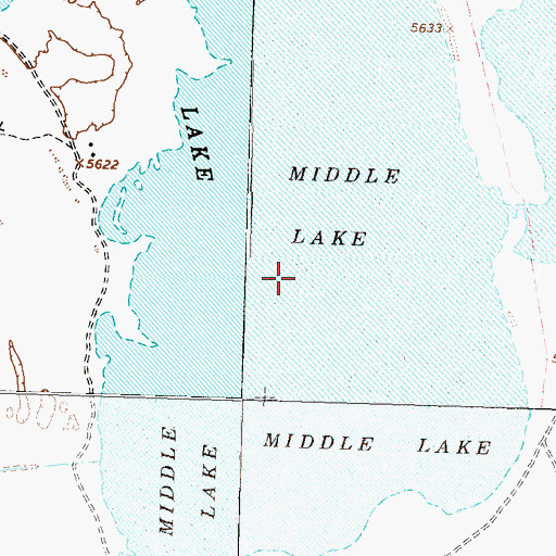 Topographic Map of Middle Lake, NV