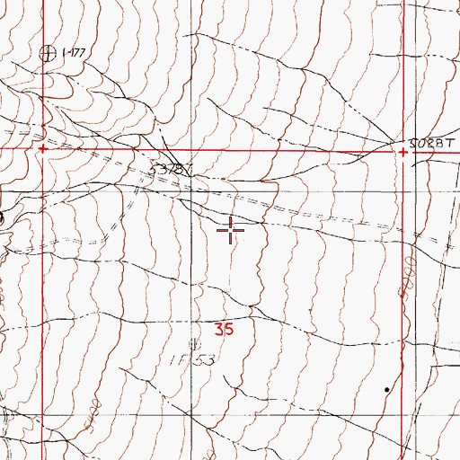Topographic Map of Morning View Canyon, NV