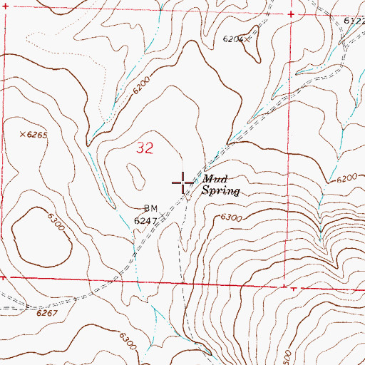 Topographic Map of Mud Spring, NV