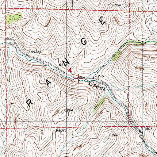 Topographic Map of North Fork Mill Creek, NV