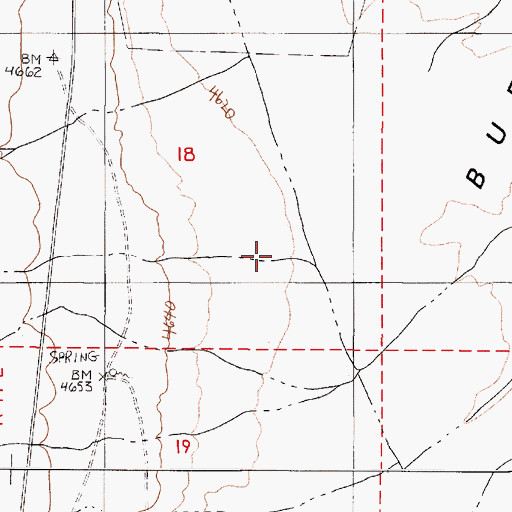 Topographic Map of North Indian Creek, NV