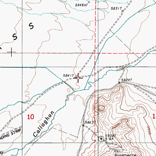 Topographic Map of Ox Corral Creek, NV
