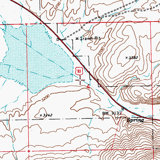 Topographic Map of Pahranagat Valley, NV