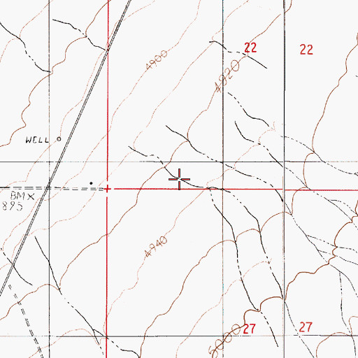 Topographic Map of Palo Alto Wells, NV