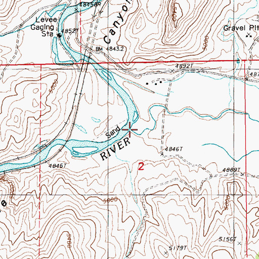 Topographic Map of Pine Creek, NV