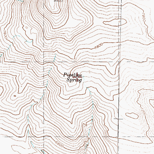 Topographic Map of Pipeline Spring, NV
