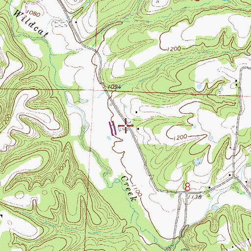 Topographic Map of Blewford Post Office (historical), AR