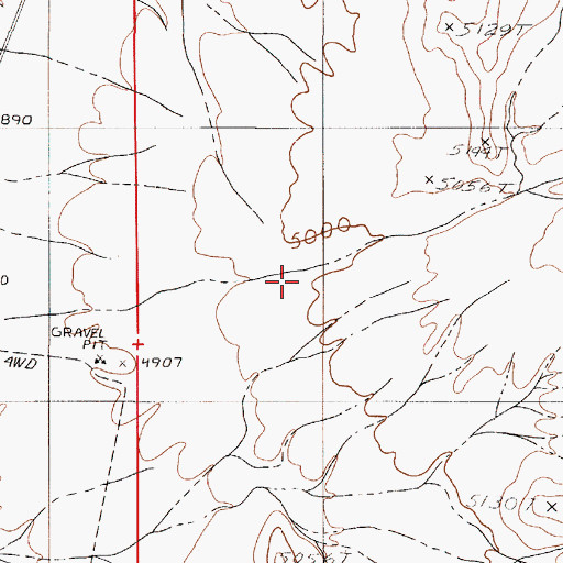 Topographic Map of Redrock Canyon, NV