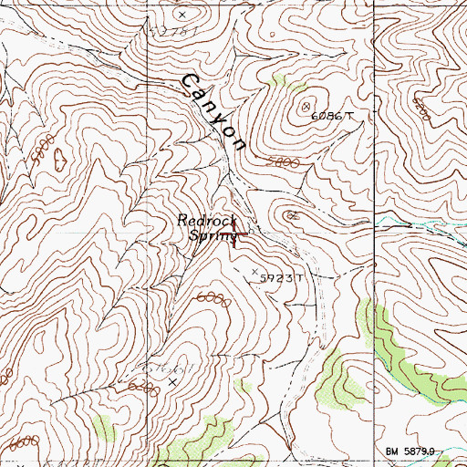 Topographic Map of Redrock Spring, NV