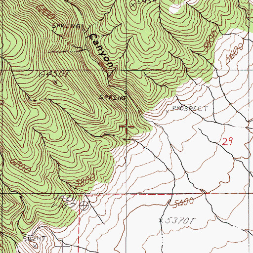 Topographic Map of Rocky Canyon, NV