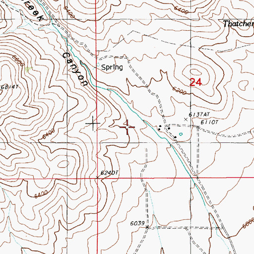 Topographic Map of Sheep Creek Canyon, NV
