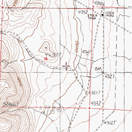 Topographic Map of Short Creek, NV