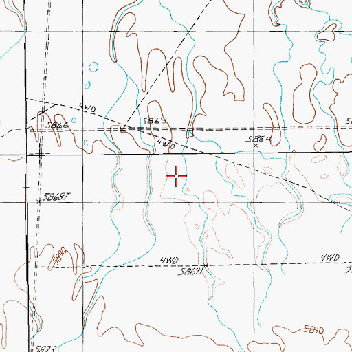 Topographic Map of Slough Creek, NV