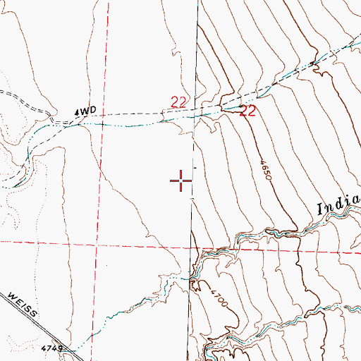 Topographic Map of Snake Valley, UT