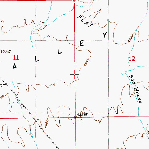 Topographic Map of Sod House Creek, NV