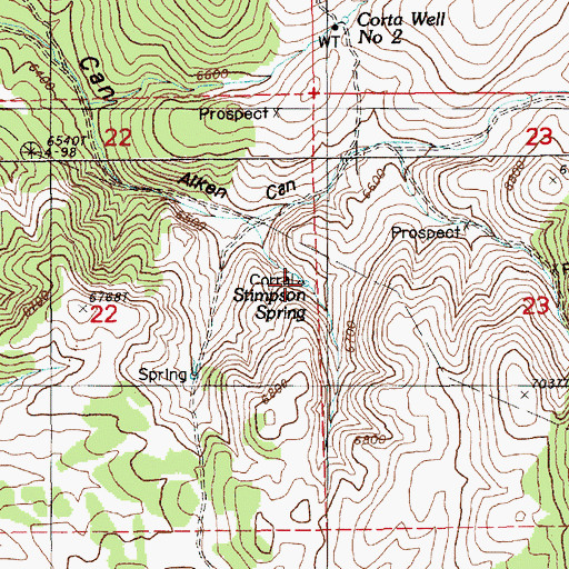Topographic Map of Stimpson Spring, NV