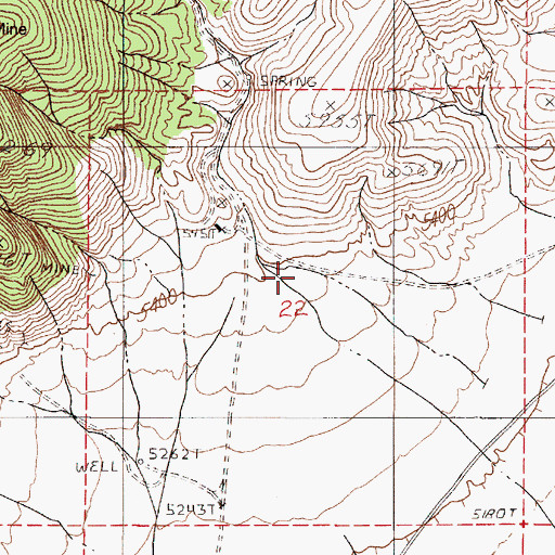 Topographic Map of Stone Canyon, NV