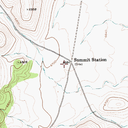 Topographic Map of Summit Station (historical), NV