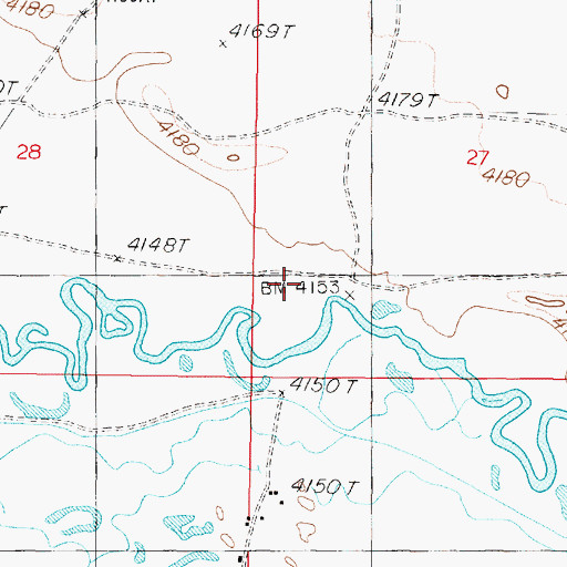 Topographic Map of Thackers Ranch, NV