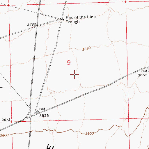 Topographic Map of Tule Desert, NV