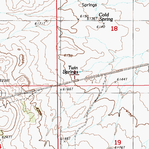 Topographic Map of Twin Springs, NV