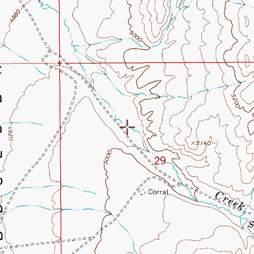 Topographic Map of Welches Canyon, NV