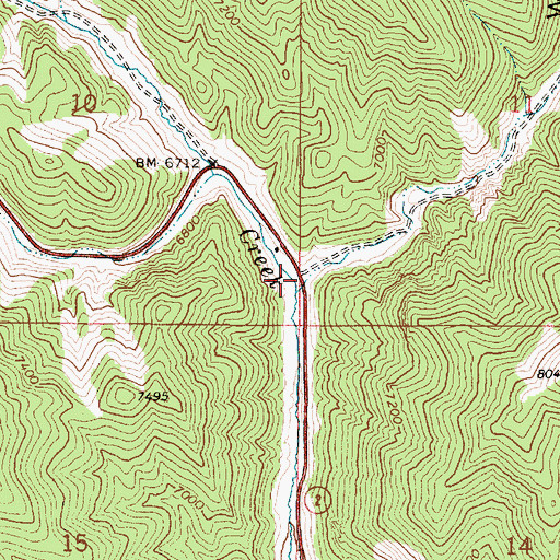 Topographic Map of White Rock Canyon, NV