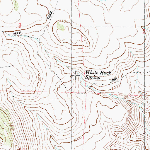 Topographic Map of White Rock Spring, NV