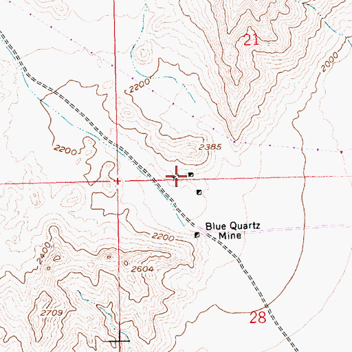 Topographic Map of Lucky Dutchman Mine, NV