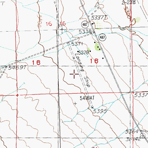 Topographic Map of Baker Landing Strip (historical), NV