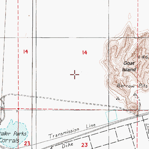 Topographic Map of Silverpeak Landing Strip (historical), NV