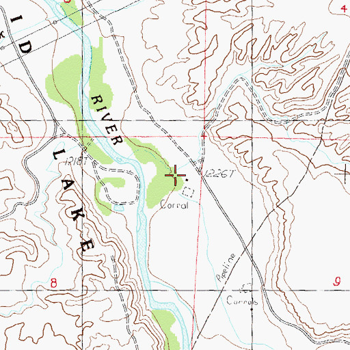 Topographic Map of Hills (historical), NV