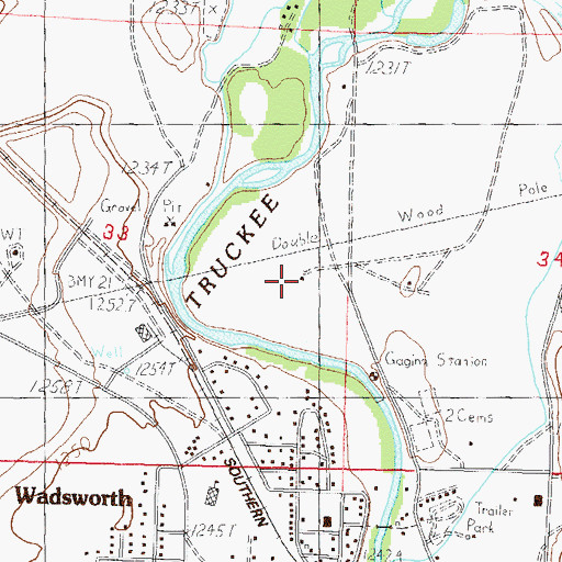 Topographic Map of James Ranch, NV