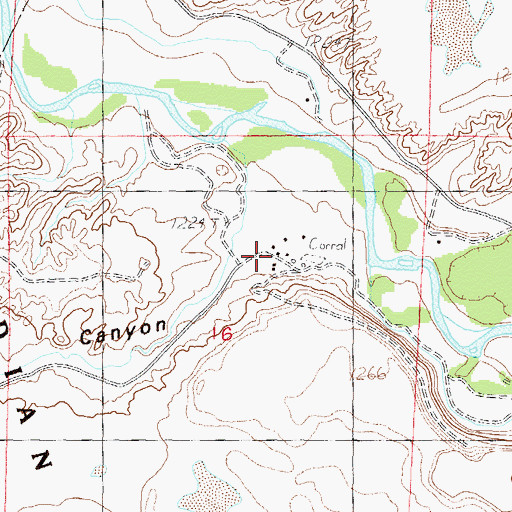 Topographic Map of Thomas Ranch, NV